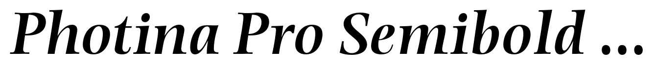 Photina Pro Semibold Italic
